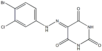 2,4,5,6(1H,3H)-pyrimidinetetrone 5-[N-(4-bromo-3-chlorophenyl)hydrazone] 结构式