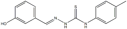 2-[(E)-(3-hydroxyphenyl)methylidene]-N-(4-methylphenyl)-1-hydrazinecarbothioamide Struktur