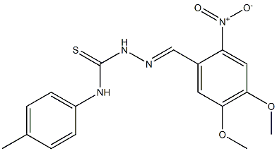 2-[(E)-(4,5-dimethoxy-2-nitrophenyl)methylidene]-N-(4-methylphenyl)-1-hydrazinecarbothioamide Structure