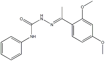 2-[(E)-1-(2,4-dimethoxyphenyl)ethylidene]-N-phenyl-1-hydrazinecarboxamide Struktur