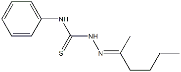 2-[(E)-1-methylpentylidene]-N-phenyl-1-hydrazinecarbothioamide Structure