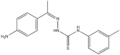 2-[(Z)-1-(4-aminophenyl)ethylidene]-N-(3-methylphenyl)-1-hydrazinecarbothioamide Structure