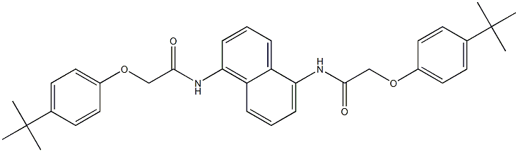 2-[4-(tert-butyl)phenoxy]-N-[5-({2-[4-(tert-butyl)phenoxy]acetyl}amino)-1-naphthyl]acetamide 结构式