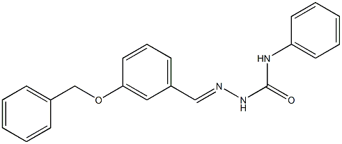 2-{(E)-[3-(benzyloxy)phenyl]methylidene}-N-phenyl-1-hydrazinecarboxamide Struktur