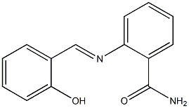 2-{[(E)-(2-hydroxyphenyl)methylidene]amino}benzamide Struktur