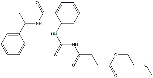2-methoxyethyl 4-oxo-4-{[(2-{[(1-phenylethyl)amino]carbonyl}anilino)carbothioyl]amino}butanoate