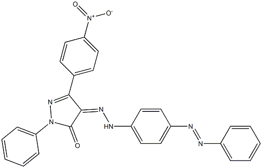  3-(4-nitrophenyl)-1-phenyl-1H-pyrazole-4,5-dione 4-(N-{4-[(E)-2-phenyldiazenyl]phenyl}hydrazone)