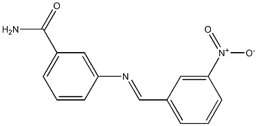 3-{[(E)-(3-nitrophenyl)methylidene]amino}benzamide Struktur