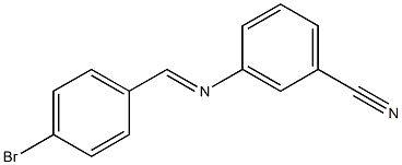 3-{[(E)-(4-bromophenyl)methylidene]amino}benzonitrile Structure