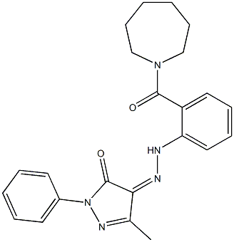 3-methyl-1-phenyl-1H-pyrazole-4,5-dione 4-{N-[2-(1-azepanylcarbonyl)phenyl]hydrazone}