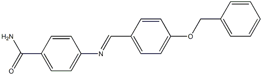 4-({(E)-[4-(benzyloxy)phenyl]methylidene}amino)benzamide Struktur
