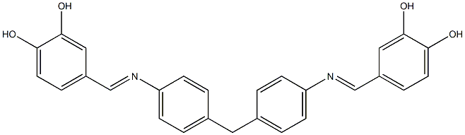 4-({[4-(4-{[(E)-(3,4-dihydroxyphenyl)methylidene]amino}benzyl)phenyl]imino}methyl)-1,2-benzenediol Struktur