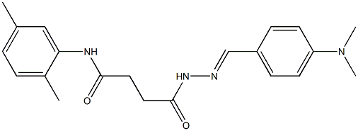 4-(2-{(E)-[4-(dimethylamino)phenyl]methylidene}hydrazino)-N-(2,5-dimethylphenyl)-4-oxobutanamide Struktur