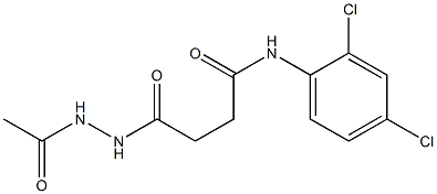 4-(2-acetylhydrazino)-N-(2,4-dichlorophenyl)-4-oxobutanamide Struktur