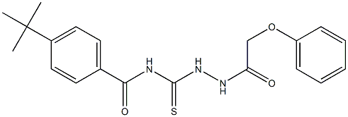4-(tert-butyl)-N-{[2-(2-phenoxyacetyl)hydrazino]carbothioyl}benzamide Struktur