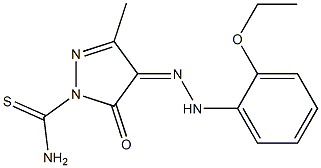 4-[(Z)-2-(2-ethoxyphenyl)hydrazono]-3-methyl-5-oxo-1H-pyrazole-1(5H)-carbothioamide