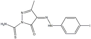 4-[(Z)-2-(4-iodophenyl)hydrazono]-3-methyl-5-oxo-1H-pyrazole-1(5H)-carbothioamide