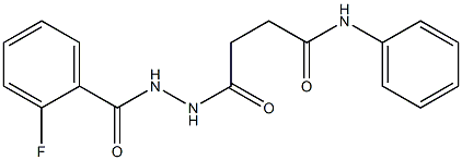 4-[2-(2-fluorobenzoyl)hydrazino]-4-oxo-N-phenylbutanamide|
