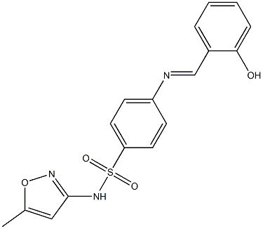 4-{[(E)-(2-hydroxyphenyl)methylidene]amino}-N-(5-methyl-3-isoxazolyl)benzenesulfonamide Structure