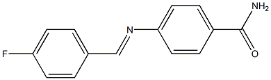 4-{[(E)-(4-fluorophenyl)methylidene]amino}benzamide 结构式