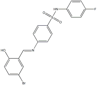 4-{[(E)-(5-bromo-2-hydroxyphenyl)methylidene]amino}-N-(4-fluorophenyl)benzenesulfonamide Structure