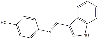 4-{[(E)-1H-indol-3-ylmethylidene]amino}phenol Structure