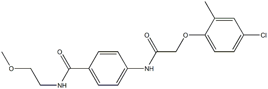 4-{[2-(4-chloro-2-methylphenoxy)acetyl]amino}-N-(2-methoxyethyl)benzamide Structure