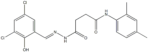 4-{2-[(E)-(3,5-dichloro-2-hydroxyphenyl)methylidene]hydrazino}-N-(2,4-dimethylphenyl)-4-oxobutanamide