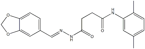 4-{2-[(E)-1,3-benzodioxol-5-ylmethylidene]hydrazino}-N-(2,5-dimethylphenyl)-4-oxobutanamide Structure