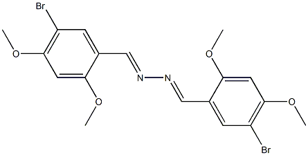 5-bromo-2,4-dimethoxybenzaldehyde N-[(E)-(5-bromo-2,4-dimethoxyphenyl)methylidene]hydrazone Structure