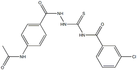 N-({2-[4-(acetylamino)benzoyl]hydrazino}carbothioyl)-3-chlorobenzamide