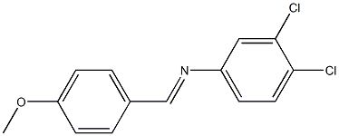 3,4-dichloro-N-[(E)-(4-methoxyphenyl)methylidene]aniline Structure