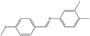 3-iodo-4-methyl-N-{(E)-[4-(methylsulfanyl)phenyl]methylidene}aniline