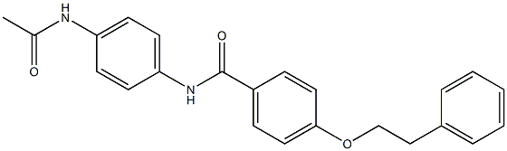 N-[4-(acetylamino)phenyl]-4-(phenethyloxy)benzamide Struktur