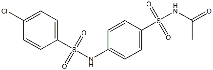N-acetyl-4-{[(4-chlorophenyl)sulfonyl]amino}benzenesulfonamide Struktur