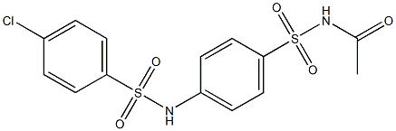 N-acetyl-4-{[(4-chlorophenyl)sulfonyl]amino}benzenesulfonamide Structure