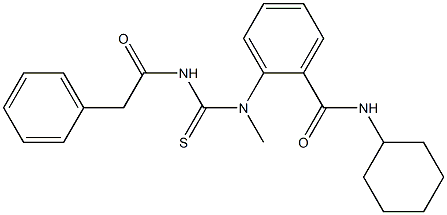  N-cyclohexyl-2-(methyl{[(2-phenylacetyl)amino]carbothioyl}amino)benzamide