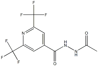 N'-acetyl-2,6-bis(trifluoromethyl)isonicotinohydrazide Struktur