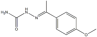 2-[(E)-1-(4-methoxyphenyl)ethylidene]-1-hydrazinecarboxamide 结构式