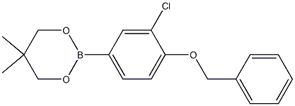 2-(4-Benzyloxy-3-chlorophenyl)-5,5-dimethyl-1,3,2-dioxaborinane Struktur