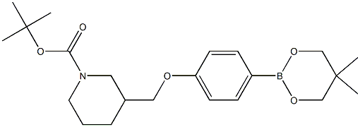 tert-Butyl 3-{[4-(5,5-dimethyl-1,3,2-dioxaborinan-2-yl)phenoxy]methyl}piperidine-1-carboxylate|