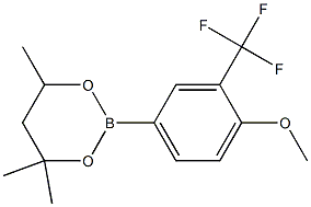 2-[4-Methoxy-3-(trifluoromethyl)phenyl]-4,4,6-trimethyl-1,3,2-dioxaborinane Structure