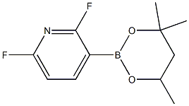 2,6-Difluoro-3-(4,4,6-trimethyl-1,3,2-dioxaborinan-2-yl)pyridine Struktur
