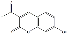 7-羟基-2-氧代-2H-苯并吡喃-3-甲酸甲酯(7-羟基-2-香豆素-3-甲酸甲酯) 结构式