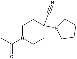 1-acetyl-4-pyrrolidin-1-ylpiperidine-4-carbonitrile Struktur
