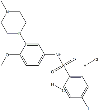 4-Iodo-N-[4-methoxy-3-(4-methyl-1-piperazinyl)phenyl]benzenesulfonamide dihydrochloride