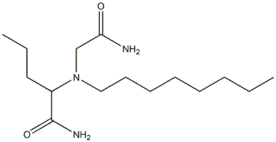 [(1-カルバモイルブチル)オクチルアミノ]アセトアミド 化学構造式