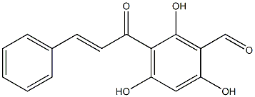 3'-ホルミル-2',4',6'-トリヒドロキシカルコン 化学構造式
