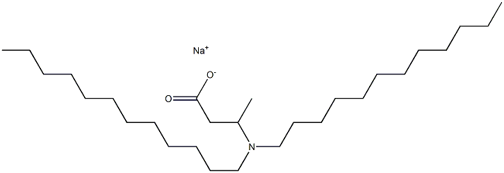 3-(Didodecylamino)butyric acid sodium salt Struktur