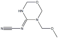 2,3,5,6-Tetrahydro-4-(cyanoimino)-3-(methoxymethyl)-4H-1,3,5-oxadiazine Struktur